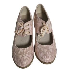 Joyfolie Tribeca Lace Booties Youth 5 Pink Coquette Dress Shoes Cute KidCore